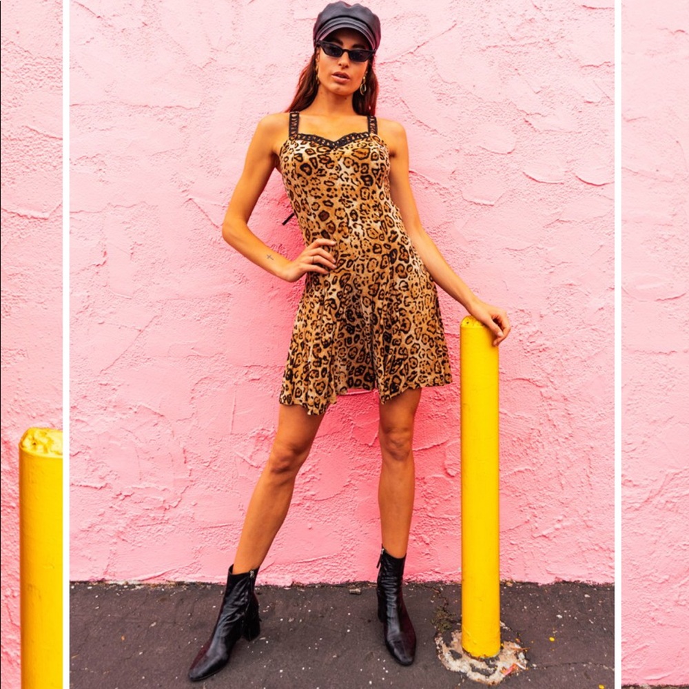 Lana Leopard Cheetah Swing Dress